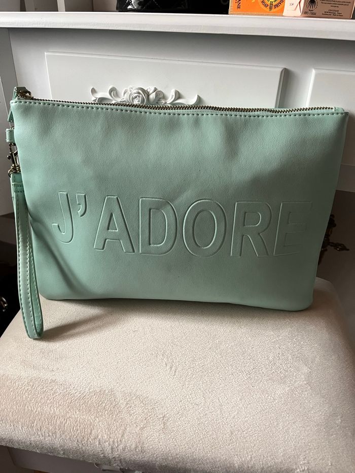 Sac/pochette enveloppe simili cuir mint Atmosphère TBE 🍬 - photo numéro 2