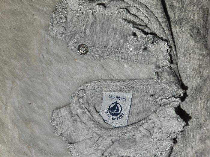 đ¶ Body gris avec col â Petit Bateau â 24 mois / 86 cm - photo numĂ©ro 3