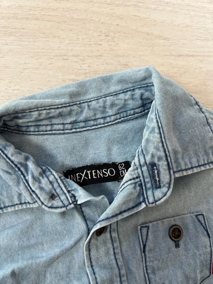 Chemise bleu In Extenso 3 mois - photo numéro 4