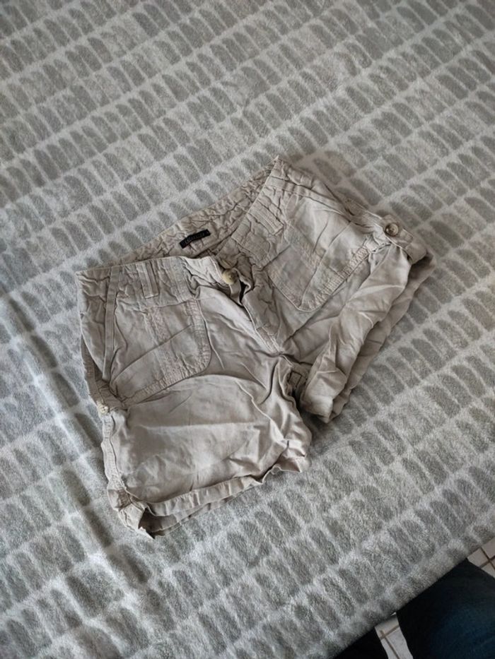 Short a revers en lin beige Lola & Liza taille 36 - photo numéro 1