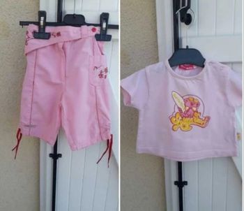 ensemble 2 pieces bb filles taille 12 mois 