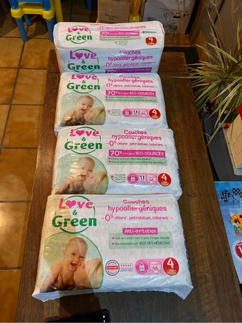 Couche taille 4 Love and Green : 184 couches