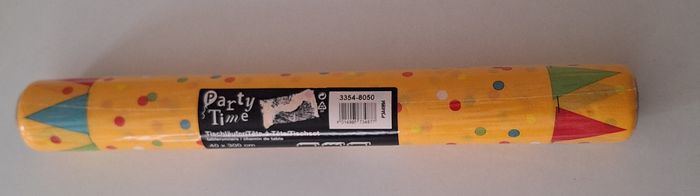 Chemin de table en papier jaune à imprimé festif