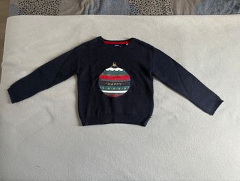 Pull Okaïdi bleu marine Noël