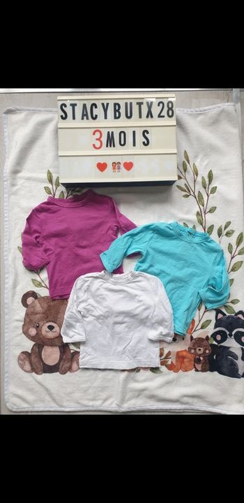Lot tee-shirt fille 3 mois