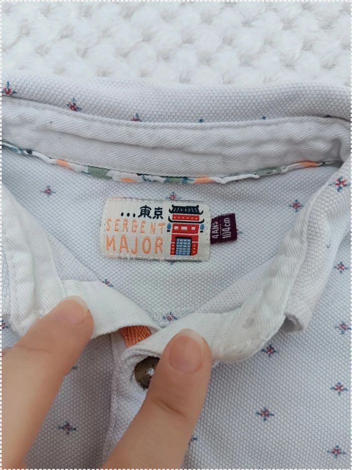 🔸Polo blanc - Sergent Major Taille 4 ans 🔸 - photo numéro 2