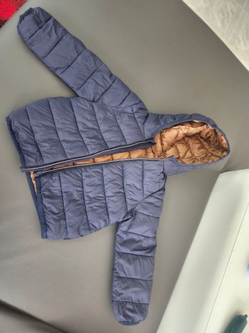 Doudoune légère garçon capuche okaidi garçon 3 ans marine marron
