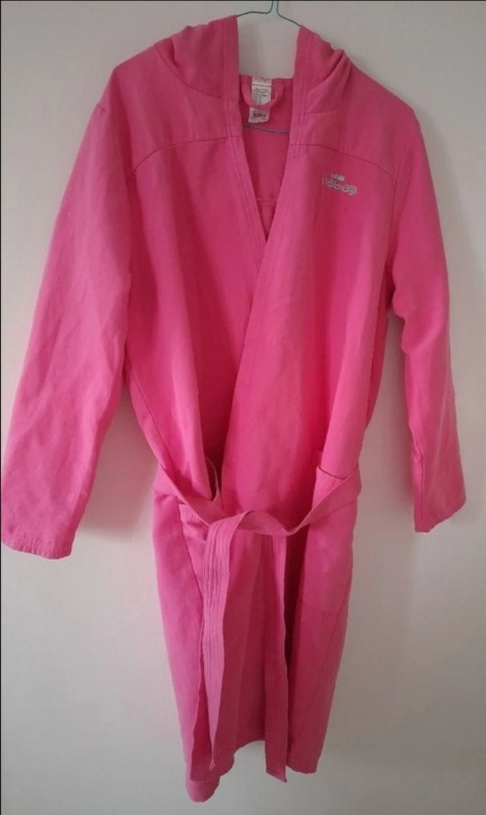Peignoir de bain rose taille M