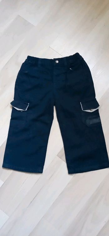 Pantalon doublé bleu marine Vertbaudet T 18 Mois