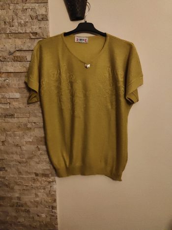 Haut jaune vintage Griffon frères