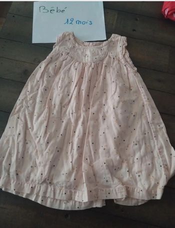 Robe été sans manche bébé fille 12 mois bout chou