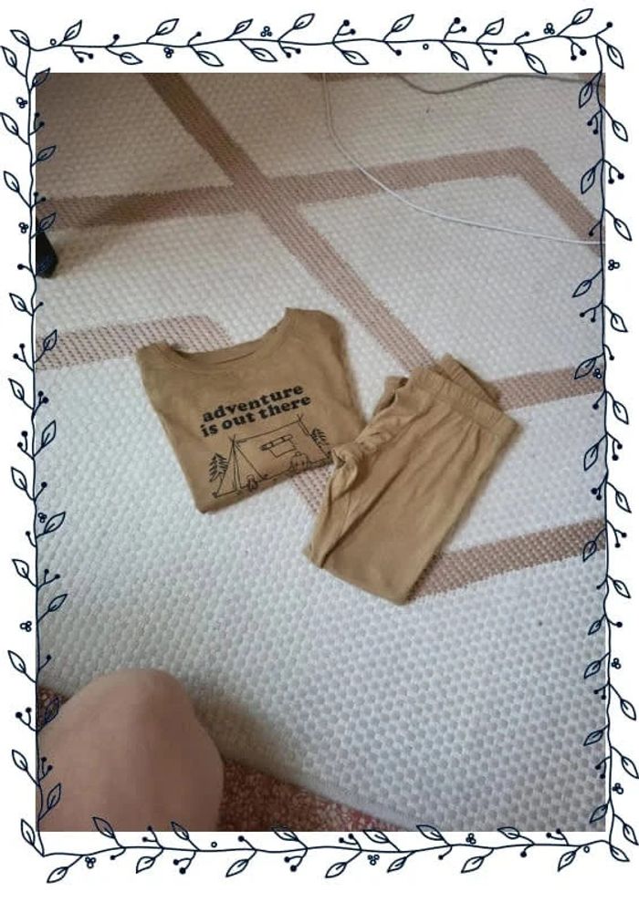 Ensemble marron à motif