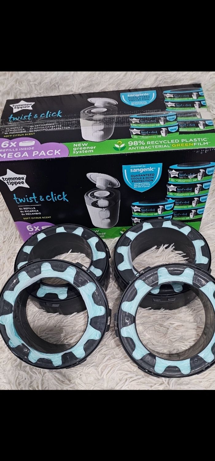 Lot de 4 recharges originales Twist & Click Tommee Tippee neufs - photo numéro 2