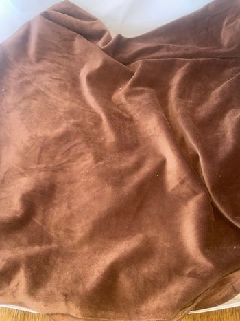 Coupon minkee lisse brun foncé