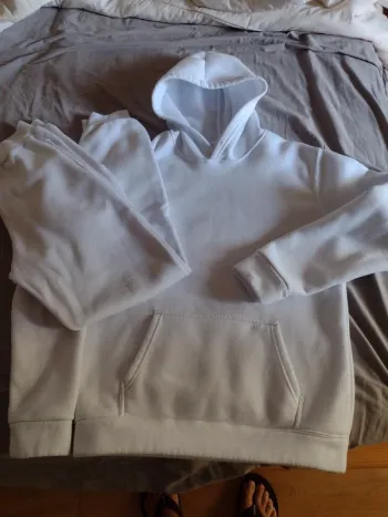 Jogging blanc taille L