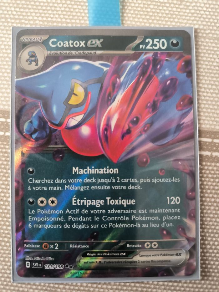 Carte pokémon coatox ex écarlate et violet