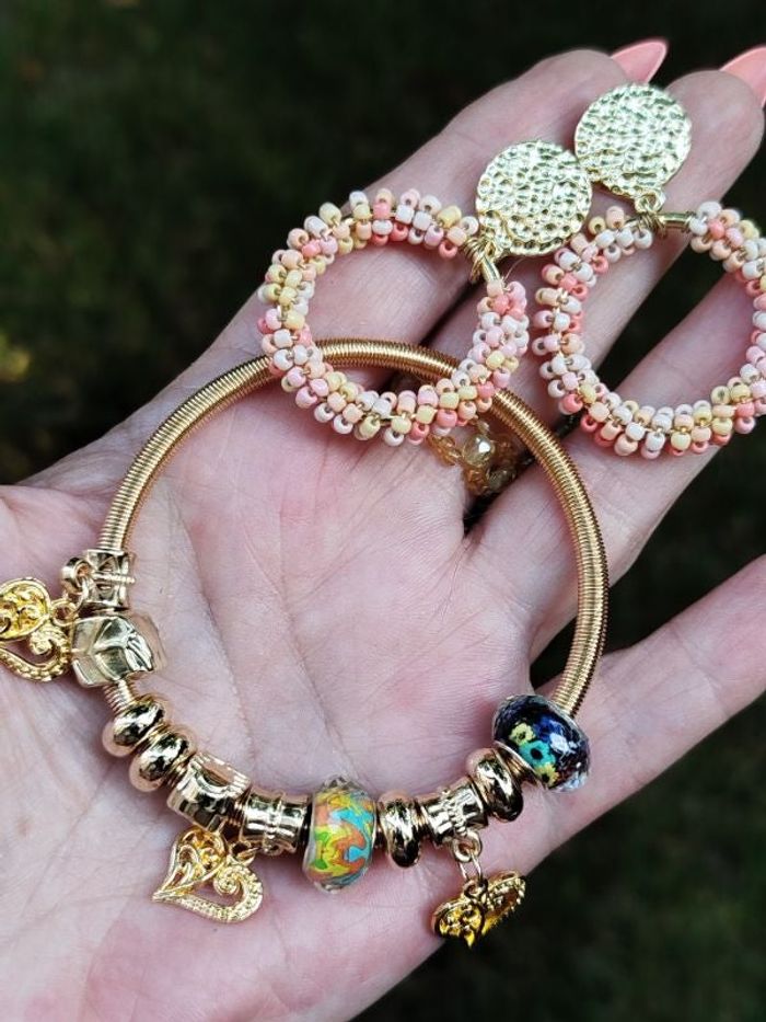 Ensemble Bracelet & Boucles d'oreilles Fashion neuf