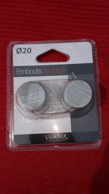 Faby27800 Embouts fer forgé gris de barre à rideaux