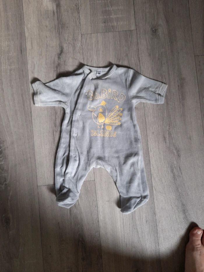 Pyjama velours naissance