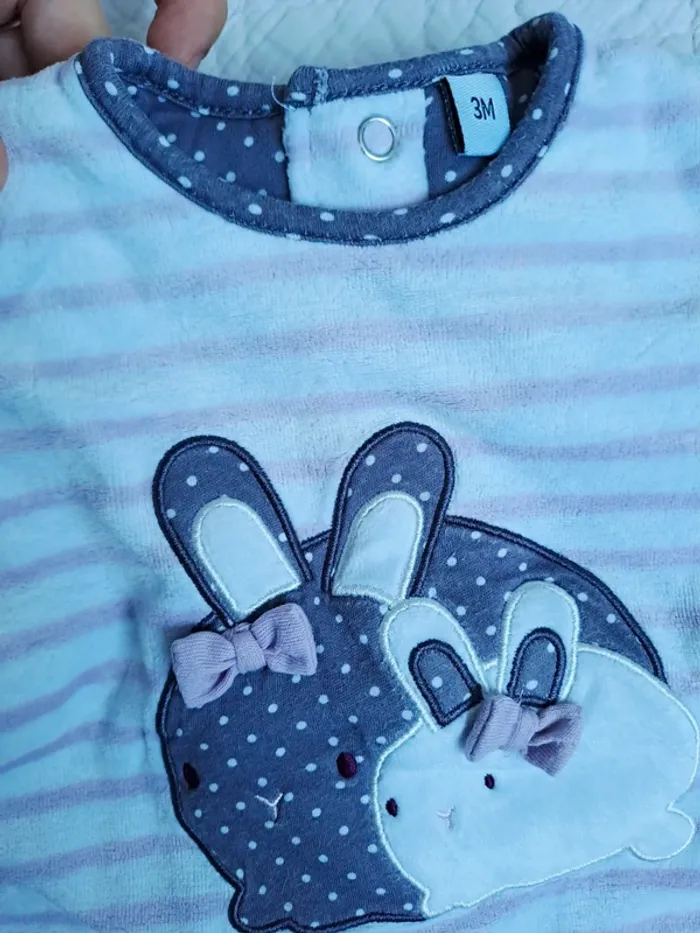 Lot 6 pyjama velours - 3 mois - photo numéro 13
