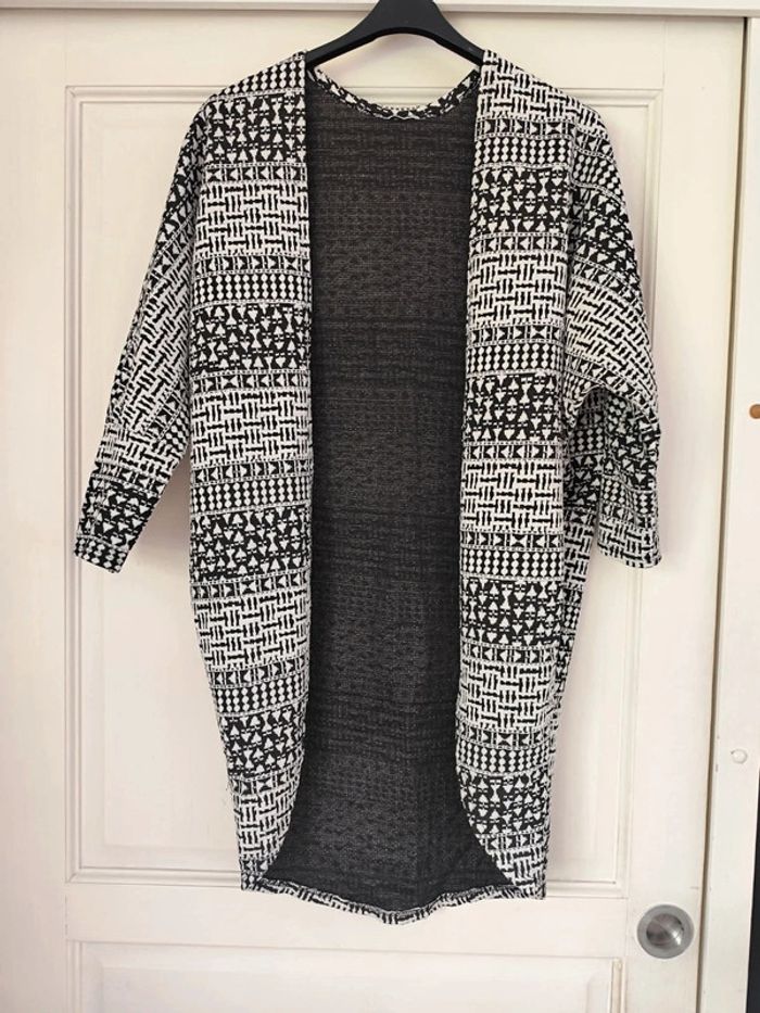 Veste longue ouverte taille unique
