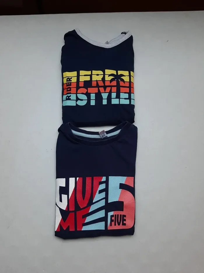 Lot 2 tshirt okaidi