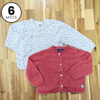 Lot de deux gilets - 6 mois