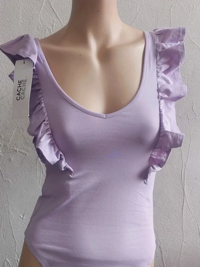 Body Cache Cache violet avec volants Taille XS - photo numéro 2