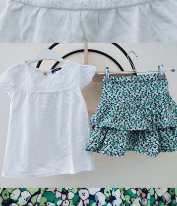 6 ans ensemble été Okaïdi teeshirt et jupe