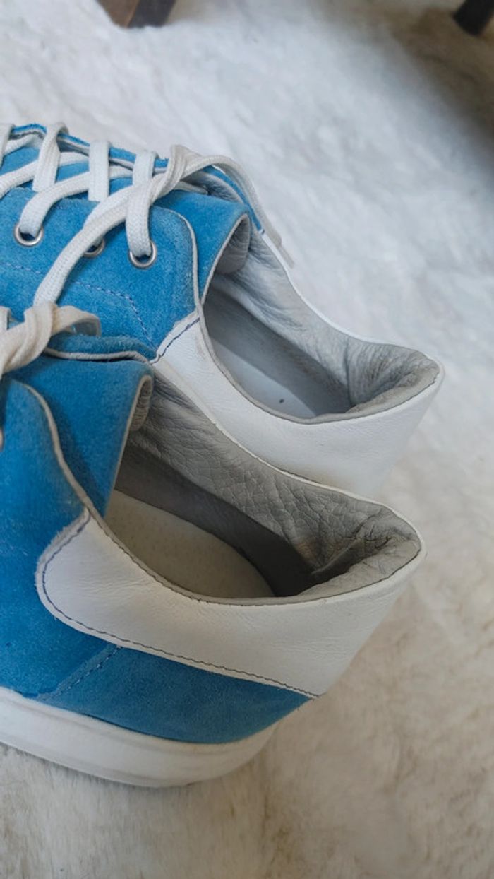 Sneakers en cuir et daim intérieur extérieur - photo numéro 7