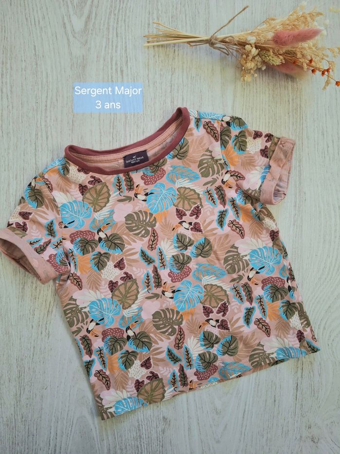 T-shirt manches courtes garçon tropical Sergent Major – 3 ans