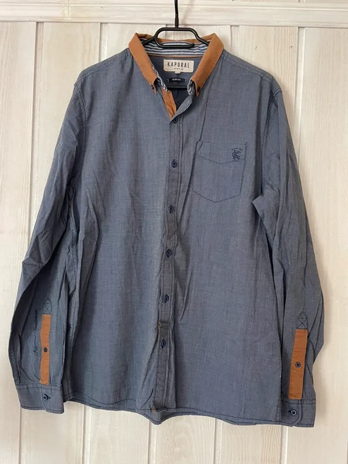 Chemise ML bleue - Kaporal - XL