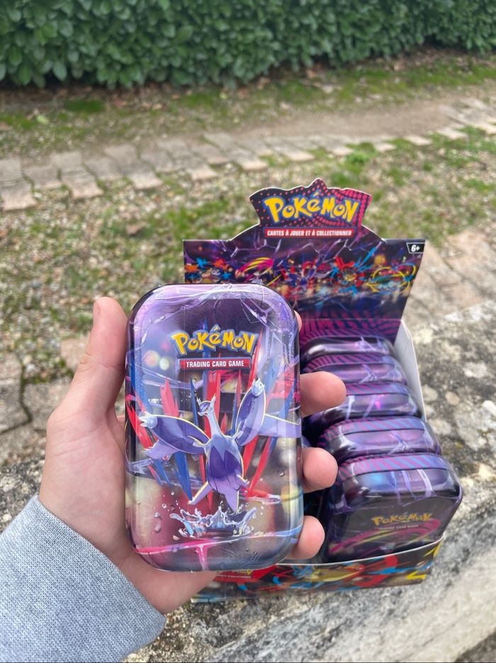 Lot Mini Tin Pokemon Méga Évolution (ME01/EV11) avec présentoir - photo numéro 3