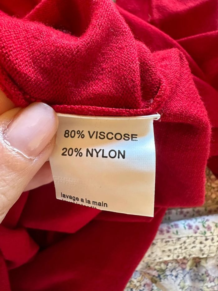 Pull rouge femme vintage dressing - photo numéro 4