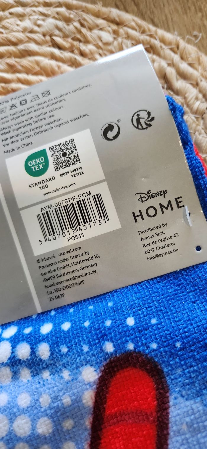 Poncho Garçon Spider-Man Marvel Bleu Neuf - photo numéro 8