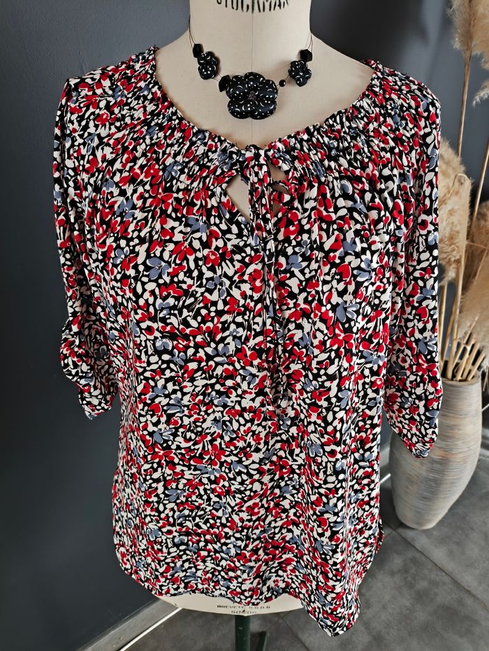 Blouse colorée manche 3/4 - photo numéro 2