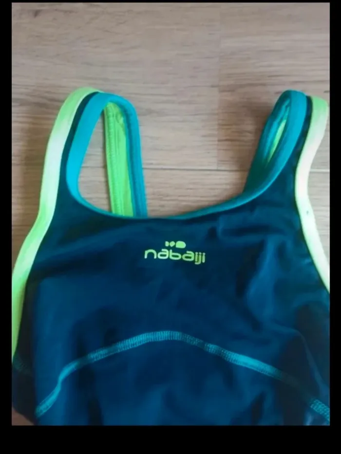 Maillot de bain une pièce bleu marine nabaiji 8 ans - photo numéro 2