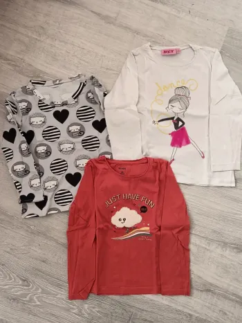 Lot de 3 t shirts manches longues