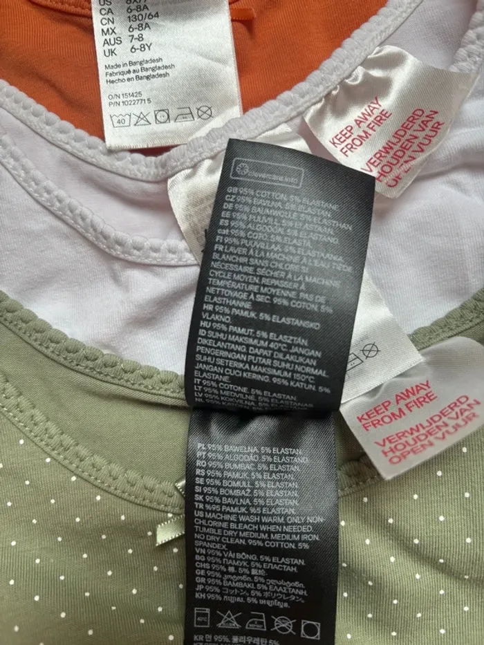 Lot de 3 maillots de corps H&M 122/128 cm - photo numéro 6
