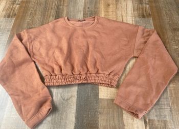 Sweat crop top rose
