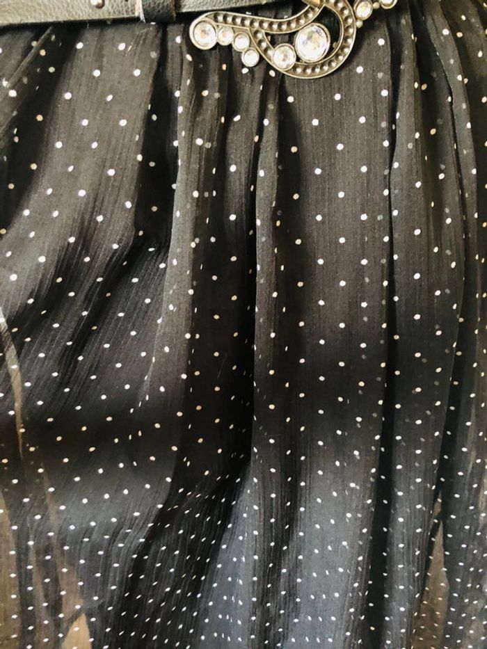 🖤🌿Robe noire pois blancs décolletée vintage 3 Suisses black dress white polka dots🌿🖤 - photo numéro 7