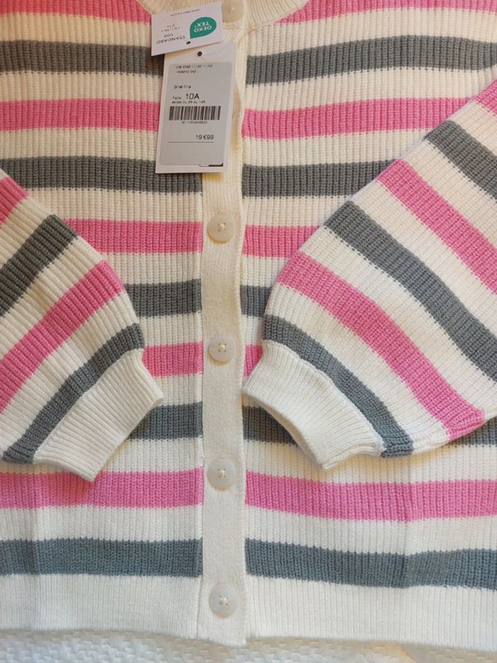Gilet neuf à boutons Vertbaudet 10A - photo numéro 3