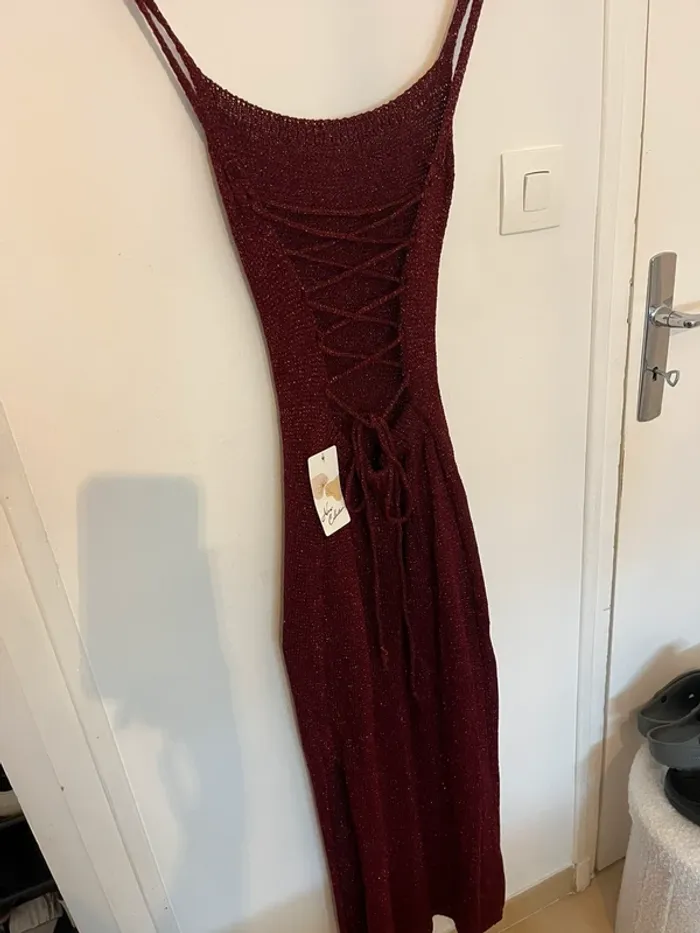 Robe dos nu bordeaux Boutique indépendante - photo numéro 4