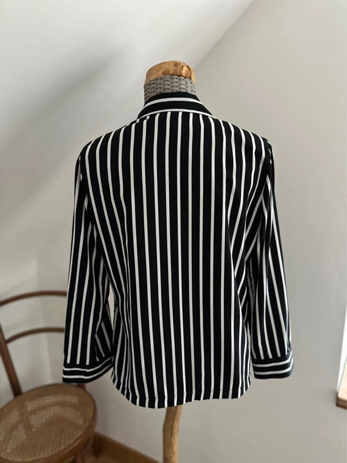 Veste chemise Pimkie rayé blanc et noir - photo numéro 3