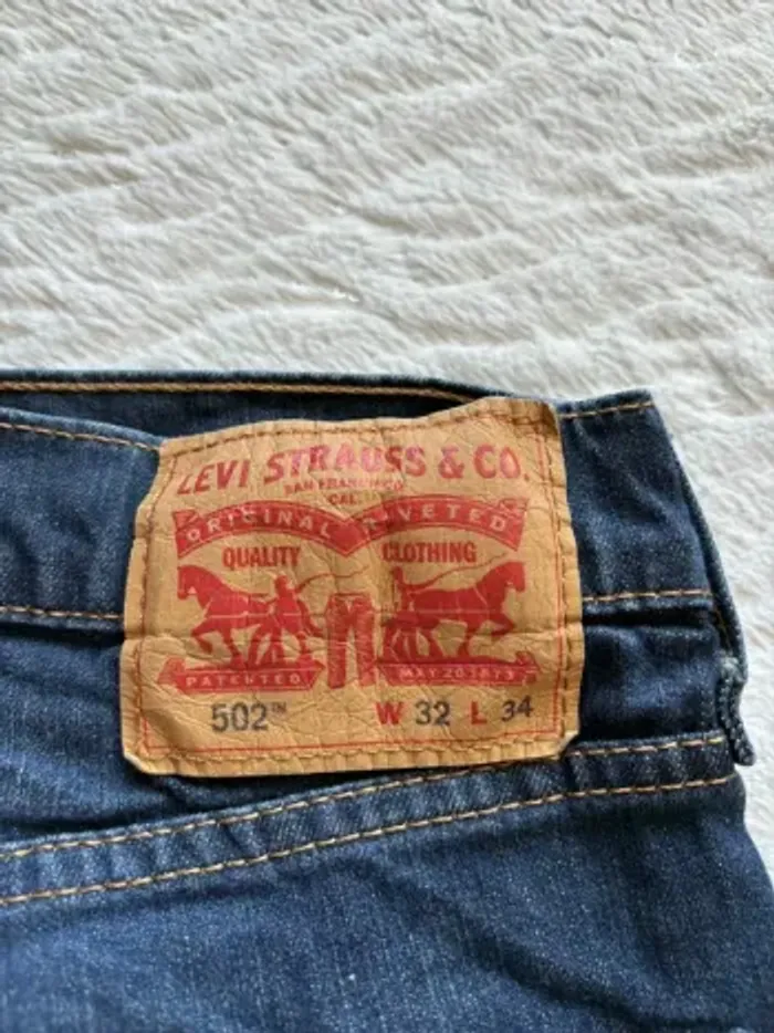 Jean Levi’s 502 Bleu Foncé marine M/40 W30 L34 – Slim taper Homme - photo numéro 2