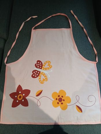 Tablier de cuisine fleurs et papillon partir de 6ans