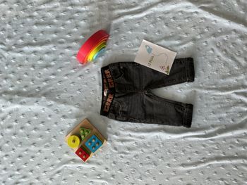 jean noir gris taille élastique 12 mois catimini doublé