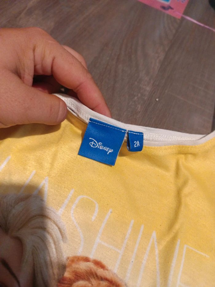 Tee-shirt manche courte 2 ans la reine des neiges - photo numéro 2