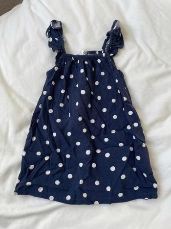Robe d’été marine pois blanc H&M 9 mois