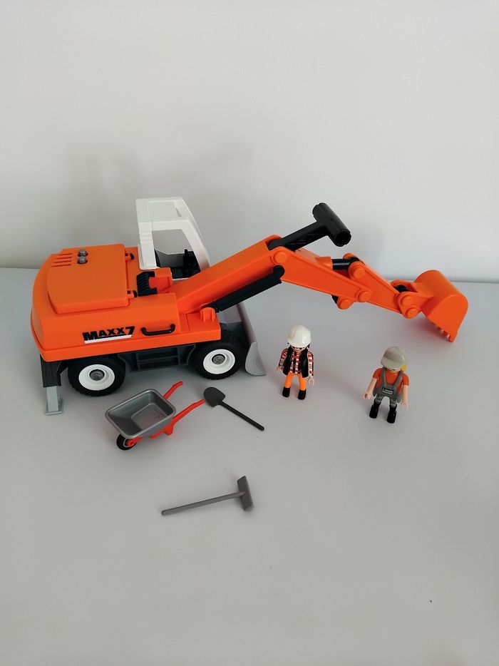 PLAYMOBIL Pelleteuse de Chantier et Bonhommes MAXX 7 🏗 - photo numéro 6